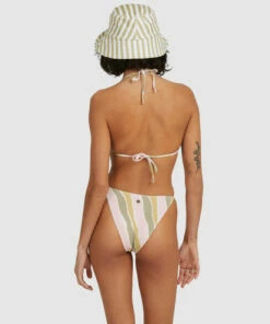 BILLABONG Babewave Tie Side Hike Bikini Bottoms OLIVE -Womens Swim BILLABONG ubjx400179 billabongw olv frt1