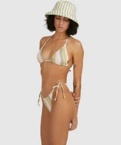 BILLABONG Babewave Tie Side Hike Bikini Bottoms OLIVE -Womens Swim BILLABONG ubjx400179 billabongw olv sd1