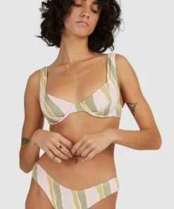 BILLABONG Babewave Bondi Bikini Bottom OLIVE -Womens Swim BILLABONG ubjx400182 billabongw olv dtl1
