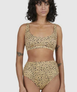 BILLABONG Well Spotted Leopard Print Hawaii Retro Bikini Bottoms GOLD DUST 16 BILLABONG Well Spotted Leopard Print Hawaii Retro Bikini Bottoms GOLD DUST -Womens Swim BILLABONG ubjx400188 billabongw gdd dtl1