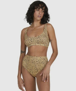 BILLABONG Well Spotted Leopard Print Hawaii Retro Bikini Bottoms GOLD DUST 15 BILLABONG Well Spotted Leopard Print Hawaii Retro Bikini Bottoms GOLD DUST -Womens Swim BILLABONG ubjx400188 billabongw gdd frt2