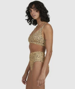 BILLABONG Well Spotted Leopard Print Hawaii Retro Bikini Bottoms GOLD DUST 12 BILLABONG Well Spotted Leopard Print Hawaii Retro Bikini Bottoms GOLD DUST -Womens Swim BILLABONG ubjx400188 billabongw gdd sd1