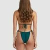 BILLABONG Steph Claire Smith Feel Free Tie Side Hike Bikini Bottom TEAL