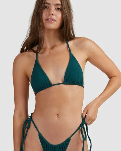 BILLABONG Steph Claire Smith Feel Free Tie Side Hike Bikini Bottom TEAL 6 BILLABONG Steph Claire Smith Feel Free Tie Side Hike Bikini Bottom TEAL - Image 6