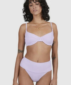 BILLABONG Sunrays Kauai High-Rise Bikini Bottoms LILAC -Womens Swim BILLABONG ubjx400202 billabongw lil dtl1