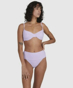 BILLABONG Sunrays Kauai High-Rise Bikini Bottoms LILAC -Womens Swim BILLABONG ubjx400202 billabongw lil frt2