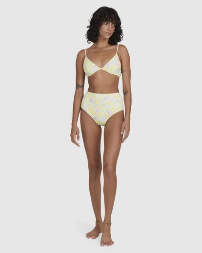 BILLABONG Tempest High Retro High-Rise Bikini Bottoms LEMON LIME 8 BILLABONG Tempest High Retro High-Rise Bikini Bottoms LEMON LIME - Image 8