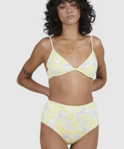 BILLABONG Tempest High Retro High-Rise Bikini Bottoms LEMON LIME 14 BILLABONG Tempest High Retro High-Rise Bikini Bottoms LEMON LIME -Womens Swim BILLABONG ubjx400204 billabongw lml dtl1