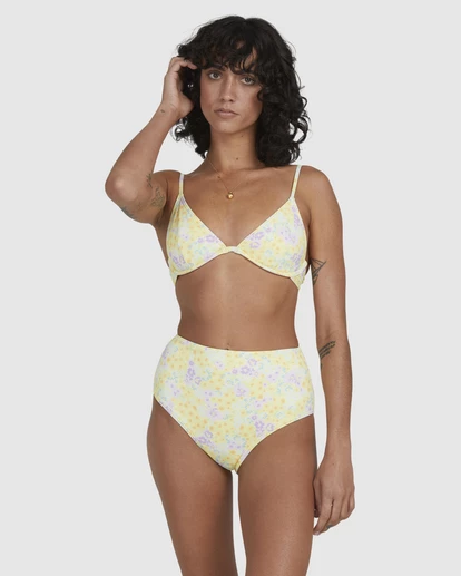 BILLABONG Tempest High Retro High-Rise Bikini Bottoms LEMON LIME 6 BILLABONG Tempest High Retro High-Rise Bikini Bottoms LEMON LIME - Image 6