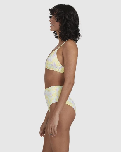 BILLABONG Tempest High Retro High-Rise Bikini Bottoms LEMON LIME 3 BILLABONG Tempest High Retro High-Rise Bikini Bottoms LEMON LIME - Image 3