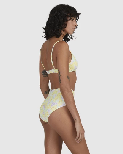 BILLABONG Tempest High Retro High-Rise Bikini Bottoms LEMON LIME 4 BILLABONG Tempest High Retro High-Rise Bikini Bottoms LEMON LIME - Image 4