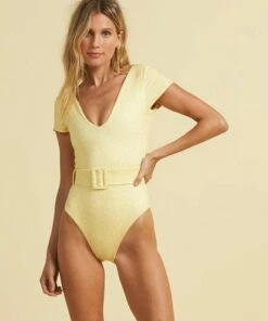BILLABONG Salty Blonde Sundipped One Piece Swim PINA COLADA