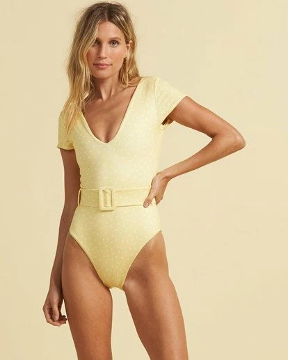 BILLABONG Salty Blonde Sundipped One Piece Swim PINA COLADA 1 BILLABONG Salty Blonde Sundipped One Piece Swim PINA COLADA