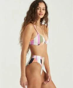 BILLABONG Slow Roller Rise Bikini Bottoms MULTI 7 BILLABONG Slow Roller Rise Bikini Bottoms MULTI -Womens Swim BILLABONG xb093bsl billabongw mul frt2