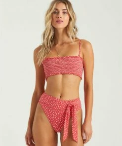 BILLABONG Drift Along Rise Bikini Bottoms GUAVA -Womens Swim BILLABONG xb163bdr billabongw gva frt1