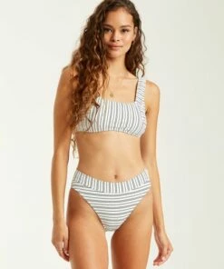 BILLABONG Easy On Me Maui Rider Bikini Bottoms WHITE/BLACK -Womens Swim BILLABONG xb222bea billabongw wbk frt1
