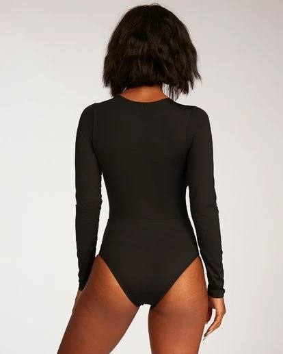 BILLABONG Sol Searcher Long Sleeve Swimsuit BLACK PEBBLE 3 BILLABONG Sol Searcher Long Sleeve Swimsuit BLACK PEBBLE - Image 3