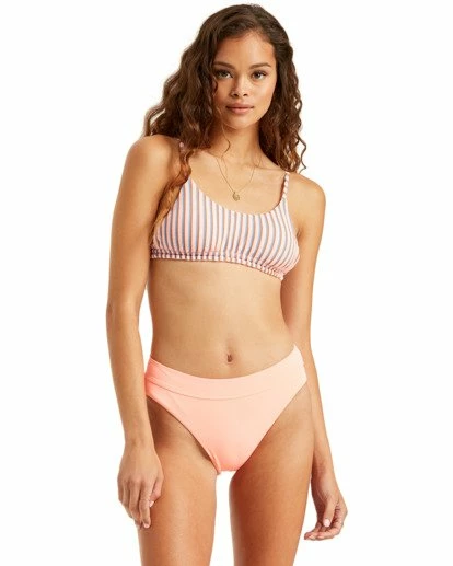 BILLABONG Hey Now Mini Crop Bikini Top PEACH KISS 2 BILLABONG Hey Now Mini Crop Bikini Top PEACH KISS - Image 2