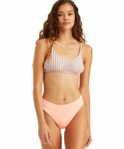 BILLABONG Hey Now Mini Crop Bikini Top PEACH KISS 7 BILLABONG Hey Now Mini Crop Bikini Top PEACH KISS -Womens Swim BILLABONG xt092bhe billabongw pek frt2