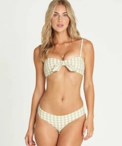 BILLABONG Oh So Far Mini Crop Bikini Top CACTUS