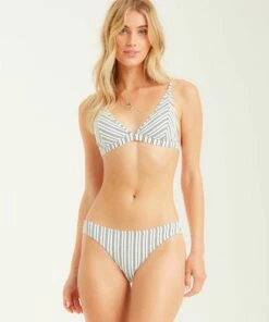 BILLABONG Easy On Me Tall Tri Bikini Top WHITE/BLACK