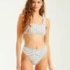 BILLABONG Easy On Me Tank Bikini Top WHITE/BLACK