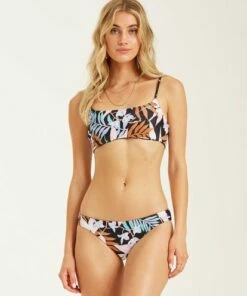 BILLABONG Tropic Moon Mini Crop Reversible Bikini Top MULTI