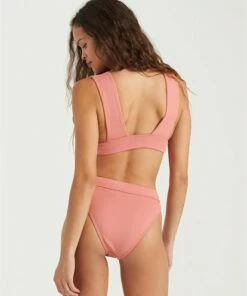 BILLABONG Sand Dunes Plunge Bikini Top DUSTY ROSE -Womens Swim BILLABONG xt283bsa billabongw dsr bck1