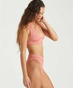 BILLABONG Sand Dunes Plunge Bikini Top DUSTY ROSE -Womens Swim BILLABONG xt283bsa billabongw dsr sd1