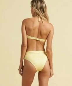 BILLABONG Salty Blonde Sundipped Bandeau Bikini Top PINA COLADA -Womens Swim BILLABONG xt363bsu billabongw pca bck1