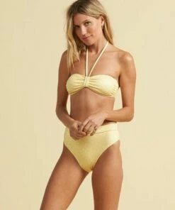 BILLABONG Salty Blonde Sundipped Bandeau Bikini Top PINA COLADA -Womens Swim BILLABONG xt363bsu billabongw pca sd1