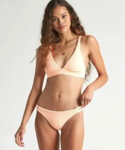 BILLABONG Under The Sun Triangle Bikini Top NEON PEACH -Womens Swim BILLABONG xt381bun billabongw nop frt2