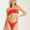 BILLABONG Wave Trip Bralette Bikini Top RAD RED
