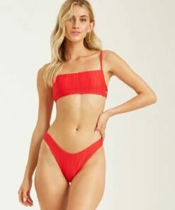 BILLABONG Wave Trip Bralette Bikini Top RAD RED
