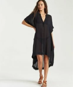 BILLABONG Found Love Swim Cover Up BLACK PEBBLE